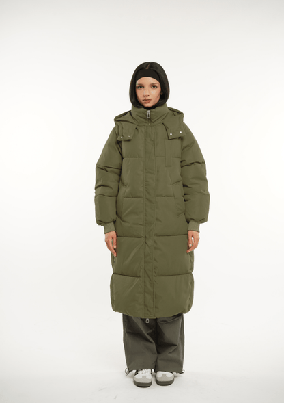 LUNA | HOODED LONG PUFFER JACKET