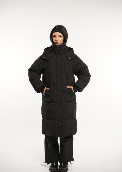 LUNA | HOODED LONG PUFFER JACKET