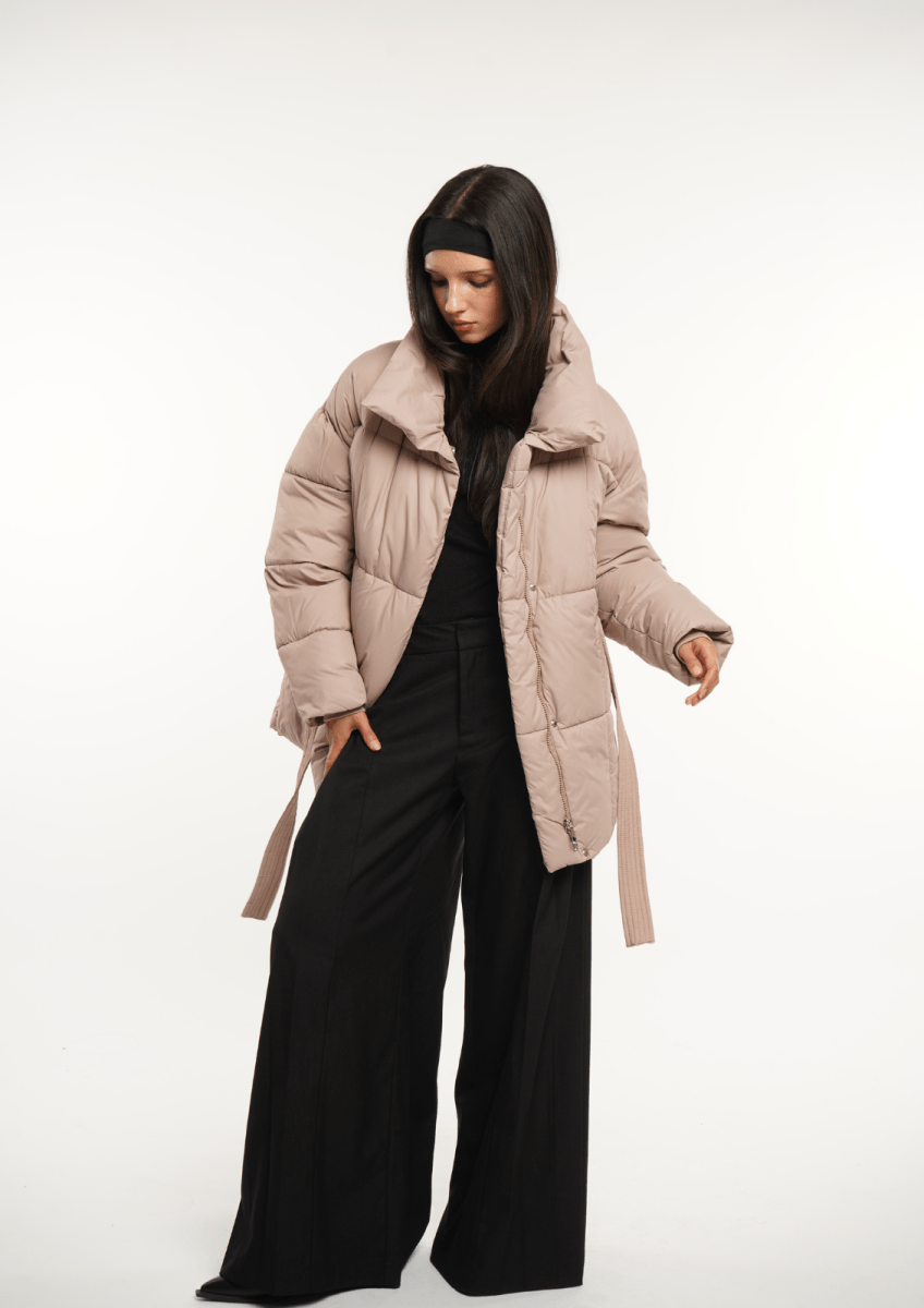NOVA | MID LENGTH BELTED PUFFER JACKET 