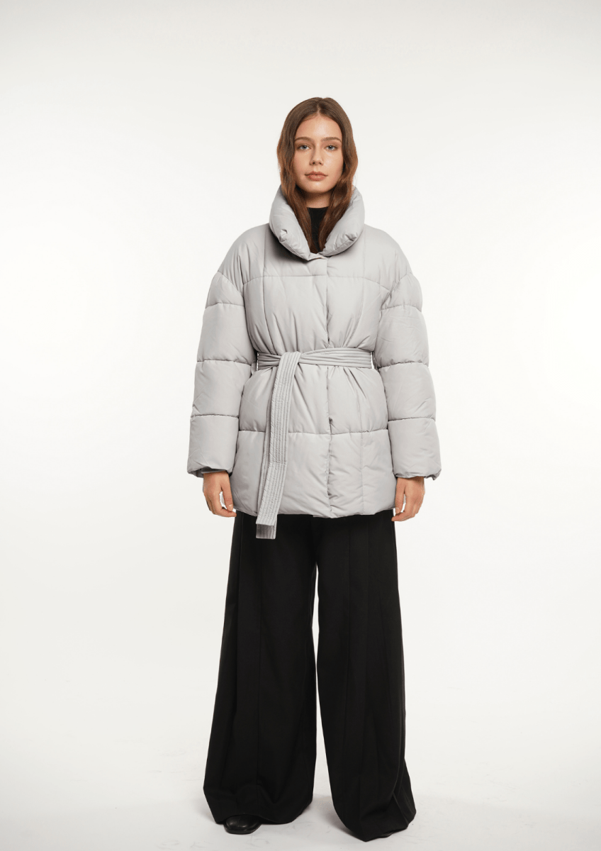 NOVA | MID LENGTH BELTED PUFFER JACKET 