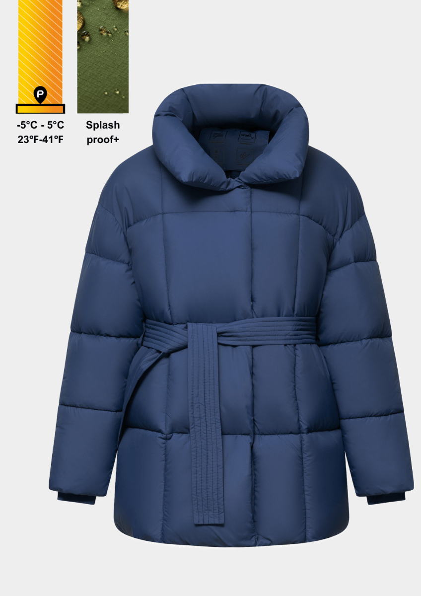 NOVA | MID LENGTH BELTED PUFFER JACKET 