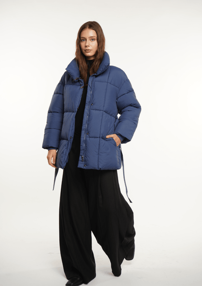 NOVA | MID LENGTH BELTED PUFFER JACKET 