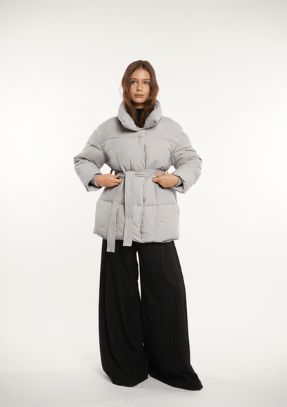 NOVA | MID LENGTH BELTED PUFFER JACKET 