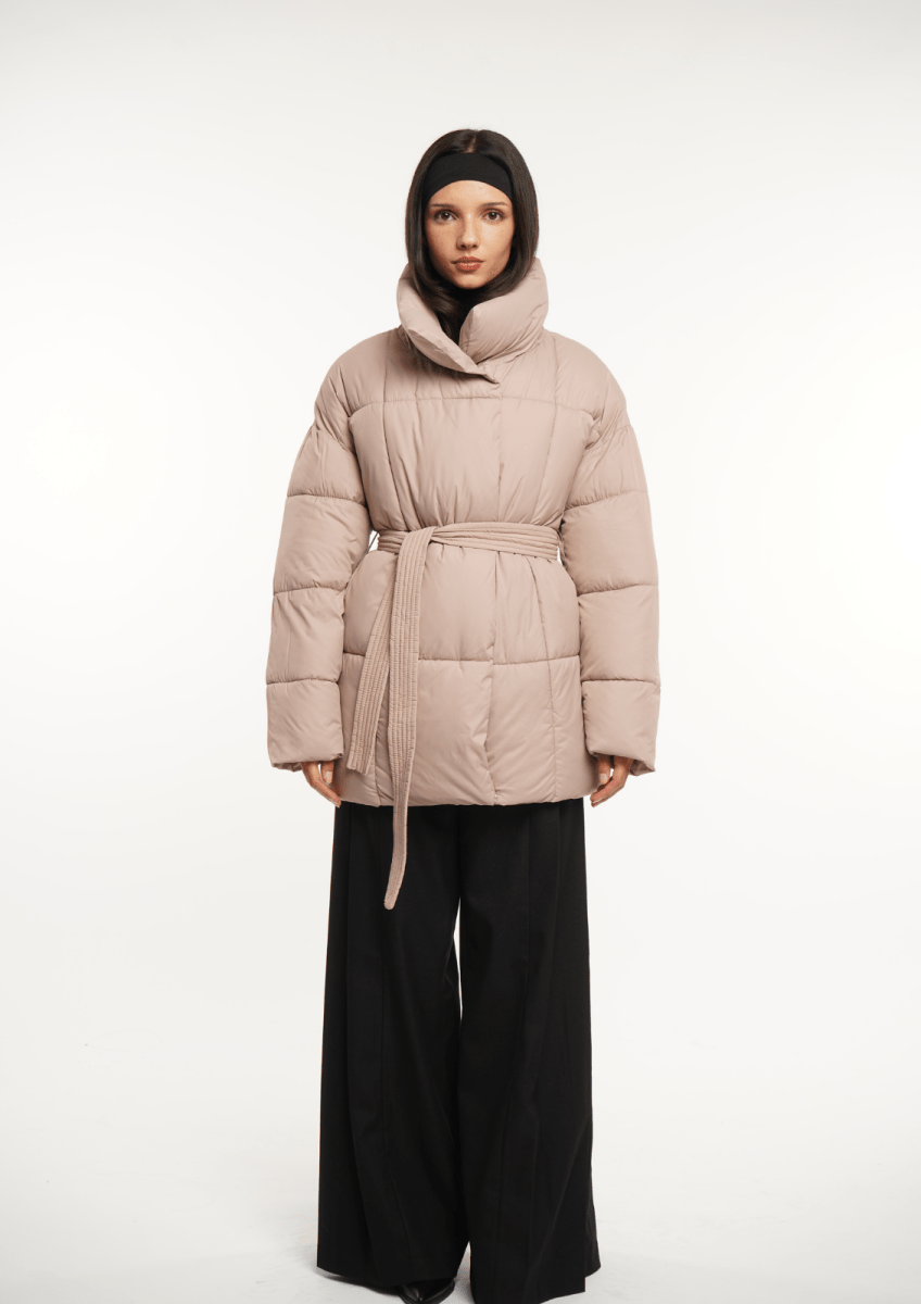NOVA | MID LENGTH BELTED PUFFER JACKET 