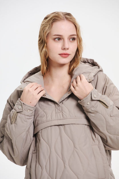 WILLOW | QUILTED WATER REPELLENT HOODED JACKET 